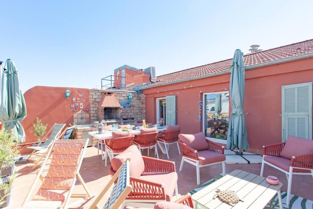 #48 Suite Jean Top Floor Terrace 5Min Walk Sea Ac Nice Bagian luar foto